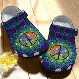 Hippy Personalized Clog, Custom Name, Text, Color, Number Fashion Style For Women, Men, Kid, Print 3D Hippie Peace