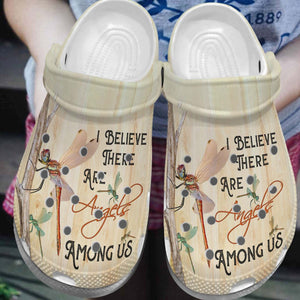 Clog Dragonfly Personalized Clog, Custom Name, Text, Color, Number Fashion Style For Women, Men, Kid, Print 3D Angels Among Us - Love Mine Gifts