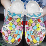 Pharmacist Personalized Clog, Custom Name, Text, Color, Number Fashion Style For Women, Men, Kid, Print 3D Magic Pills