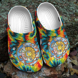 Hippie Personalized Clog, Custom Name, Text, Color, Number Fashion Style For Women, Men, Kid, Print 3D Sun And Moon