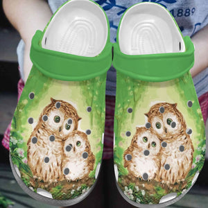 Owl Personalized Clog, Custom Name, Text, Color, Number Fashion Style For Women, Men, Kid, Print 3D Owl'S Mom