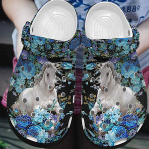 Horse Personalized Clog, Custom Name, Text, Color, Number Fashion Style For Women, Men, Kid, Print 3D Horse Flora