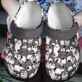 Penguin Personalized Clog, Custom Name, Text, Color, Number Fashion Style For Women, Men, Kid, Print 3D Penguin Pattern