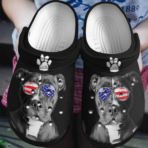 Pitbull Personalized Clog, Custom Name, Text, Color, Number Fashion Style For Women, Men, Kid, Print 3D American Pitbull
