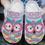 Owl Personalized Clog, Custom Name, Text, Color, Number Fashion Style For Women, Men, Kid, Print 3D Color Owl