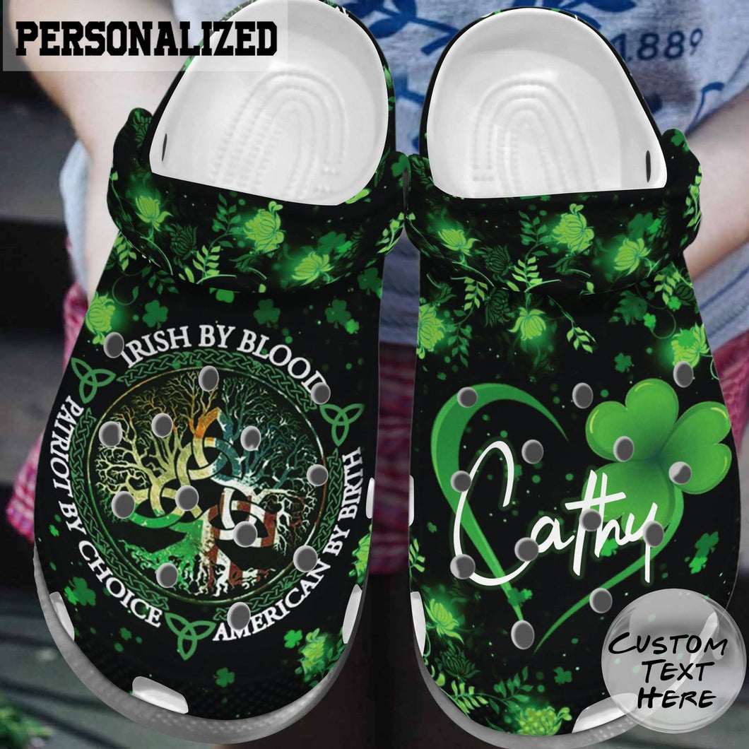 Clog Irish Personalized Clog, Custom Name, Text, Color, Number Fashion Style For Women, Men, Kid, Print 3D Irish By Blood - Love Mine Gifts