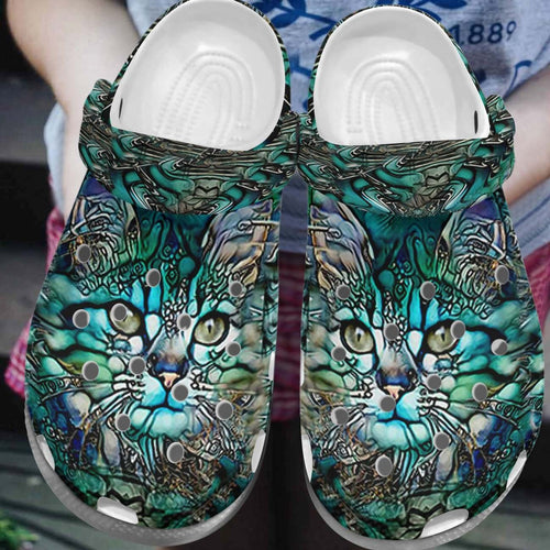 Clog Cat Personalized Clog, Custom Name, Text, Color, Number Fashion Style For Women, Men, Kid, Print 3D Wtc Cat - Love Mine Gifts