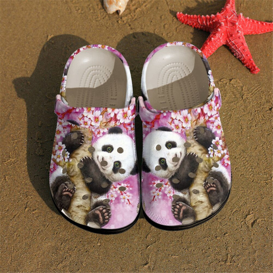 Panda Personalized Clog, Custom Name, Text, Color, Number Fashion Style For Women, Men, Kid, Print 3D Lovely Panda