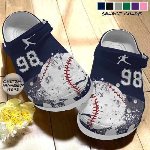 Clog Baseball Personalized Clog, Custom Name, Text, Color, Number Fashion Style For Women, Men, Kid, Print 3D Baseball All Color Series - Love Mine Gifts