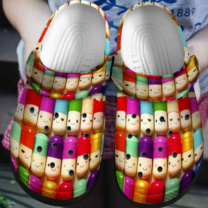 Pharmacy Personalized Clog, Custom Name, Text, Color, Number Fashion Style For Women, Men, Kid, Print 3D Happy All The Time