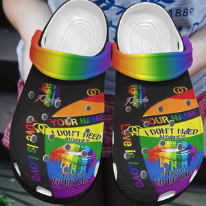 Lgbt Personalized Clog, Custom Name, Text, Color, Number Fashion Style For Women, Men, Kid, Print 3D Love Is Love