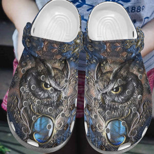 Owl Personalized Clog, Custom Name, Text, Color, Number Fashion Style For Women, Men, Kid, Print 3D Magic Owl