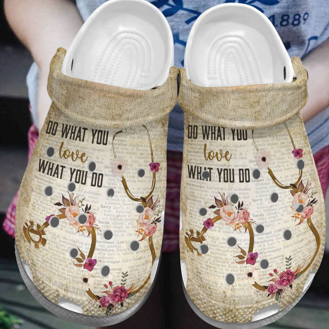 Nurse Personalized Clog, Custom Name, Text, Color, Number Fashion Style For Women, Men, Kid, Print 3D Do What You Love V1910