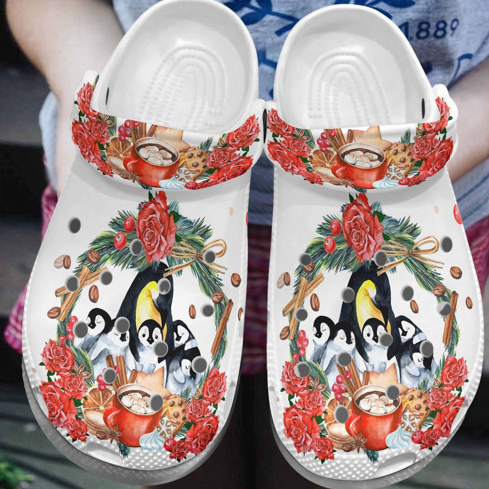Clog Penguin Personalized Clog, Custom Name, Text, Color, Number Fashion Style For Women, Men, Kid, Print 3D Always Beside You - Love Mine Gifts