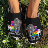 Lgbt Personalized Clog, Custom Name, Text, Color, Number Fashion Style For Women, Men, Kid, Print 3D Mama Bear