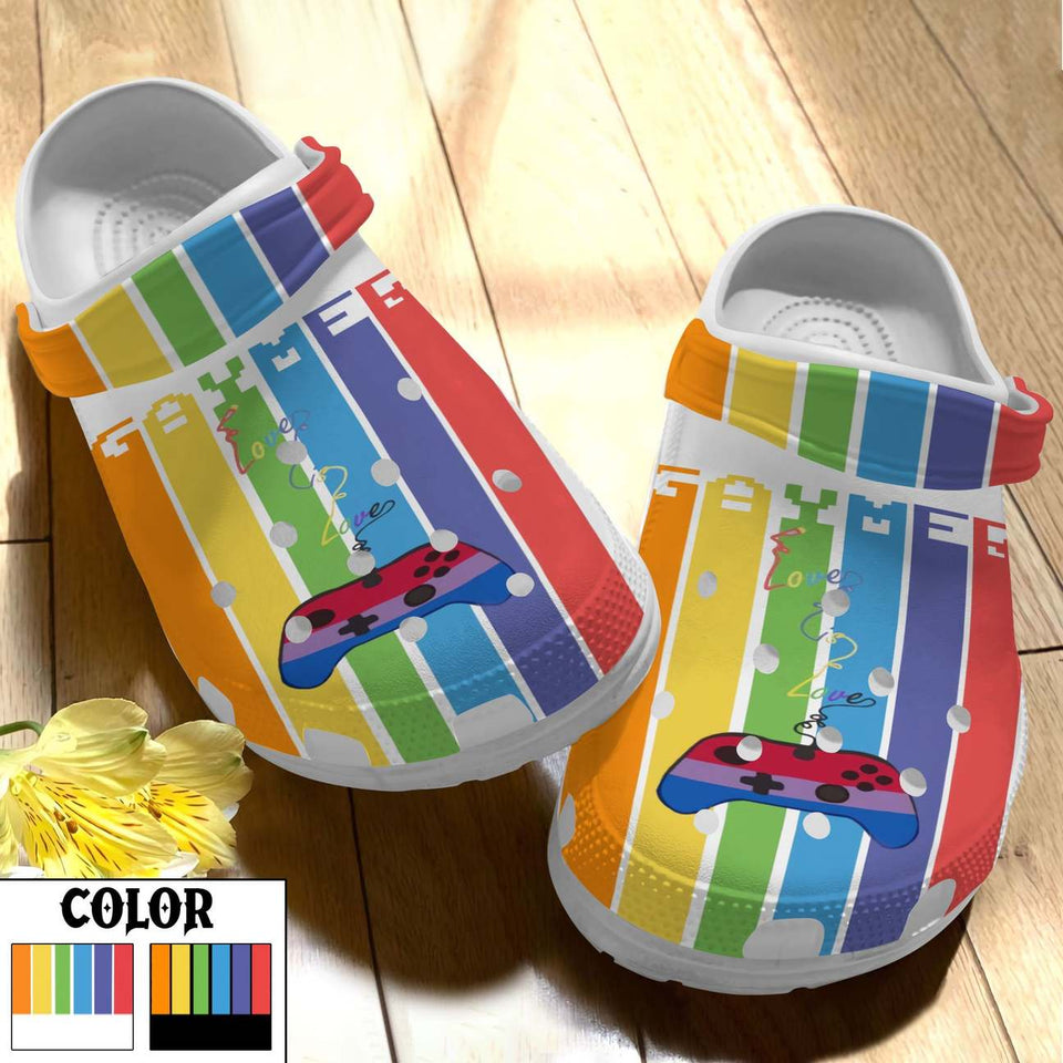Lgbt Personalized Clog, Custom Name, Text, Color, Number Fashion Style For Women, Men, Kid, Print 3D Pro Gamer
