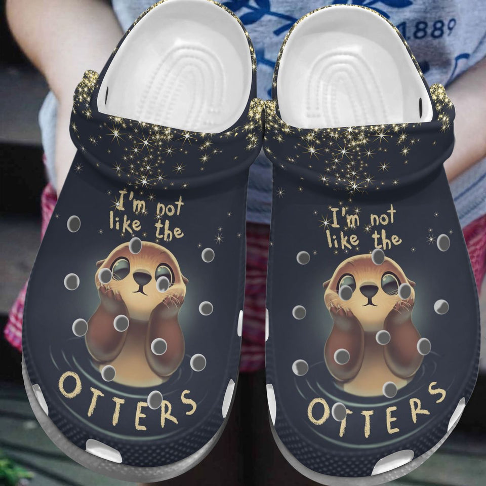 Clog Otter Personalized Clog, Custom Name, Text, Color, Number Fashion Style For Women, Men, Kid, Print 3D Not Like The Otters - Love Mine Gifts
