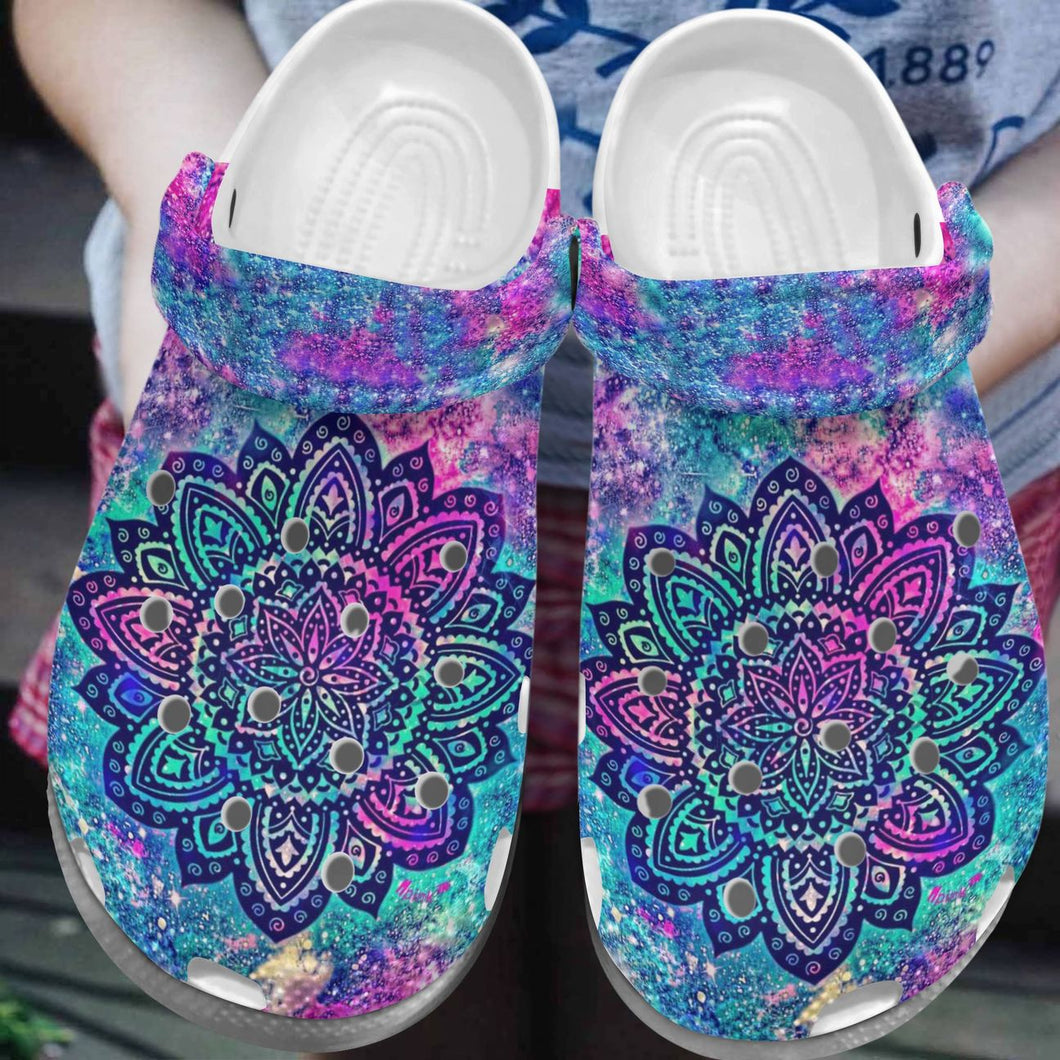 Hippie Personalized Clog, Custom Name, Text, Color, Number Fashion Style For Women, Men, Kid, Print 3D Amazing Hippie Flower