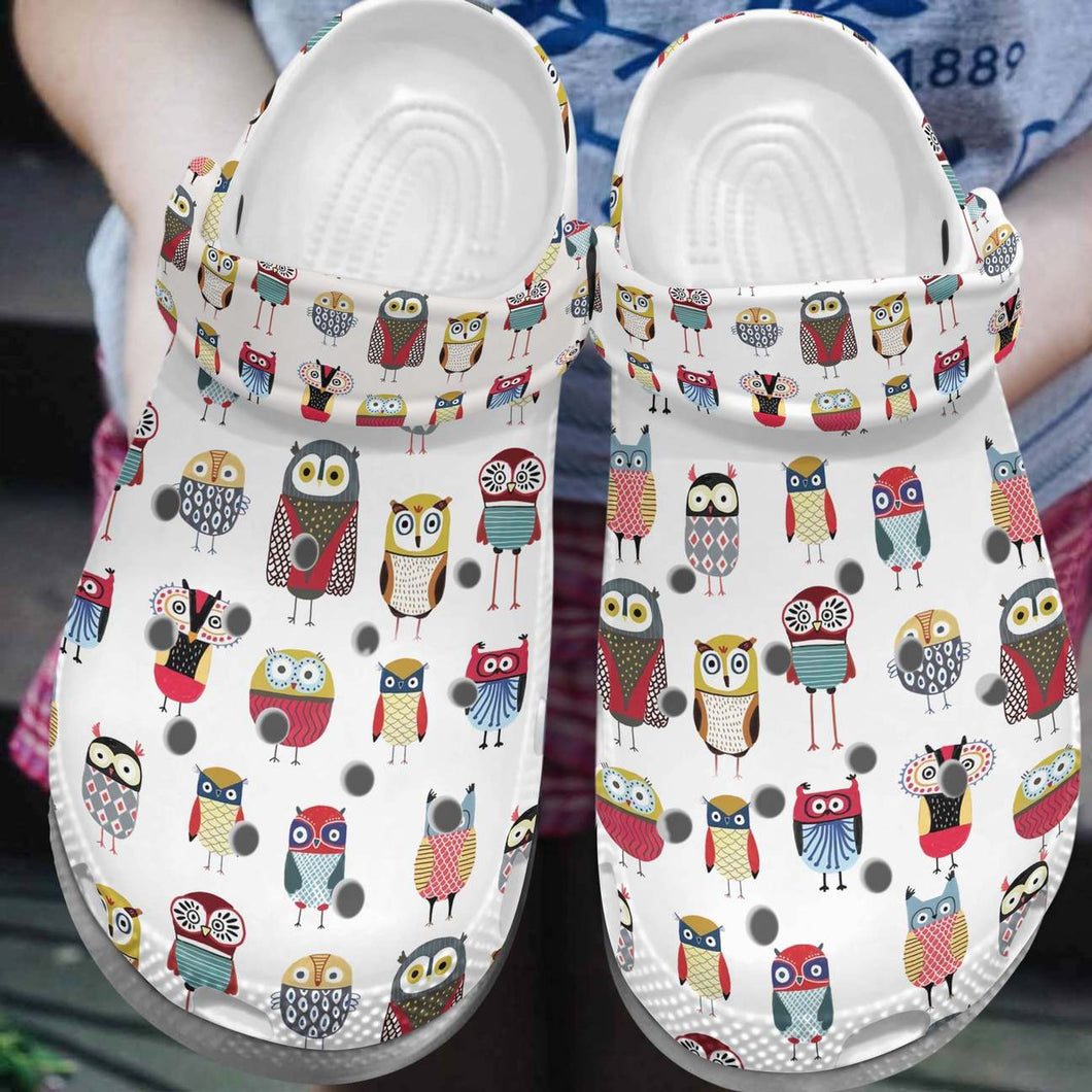 Owl Personalized Clog, Custom Name, Text, Color, Number Fashion Style For Women, Men, Kid, Print 3D Freaking Love Owls