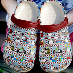 Penguin Personalized Clog, Custom Name, Text, Color, Number Fashion Style For Women, Men, Kid, Print 3D Lovely Penguins