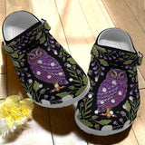 Owl Personalized Clog, Custom Name, Text, Color, Number Fashion Style For Women, Men, Kid, Print 3D Floral Owl