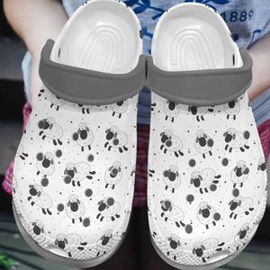 Clog Sheep Personalized Clog, Custom Name, Text, Color, Number Fashion Style For Women, Men, Kid, Print 3D Cute Sheep - Love Mine Gifts