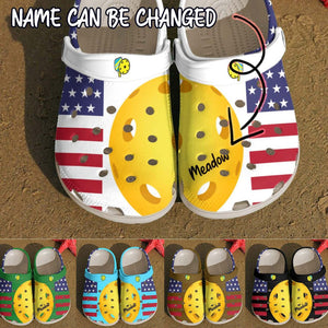Pickle Ball Personalized Clog, Custom Name, Text American Pickle Ball, Fashion Style For Women, Men, Kid, Print 3D