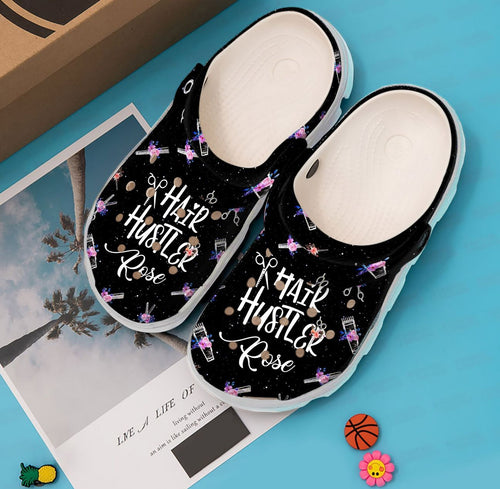 Clog Hairstylist Personalized Clog, Custom Name, Text Hair Hustler Galaxy, Fashion Style For Women, Men, Kid, Print 3D - Love Mine Gifts