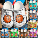 Clog Basketball Personalized Clog, Custom Name, Text I Love Basketball, Fashion Style For Women, Men, Kid, Print 3D - Love Mine Gifts