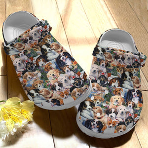 Clog Dog Personalized Clog, Custom Name, Text Happy Dog, Fashion Style For Women, Men, Kid, Print 3D - Love Mine Gifts