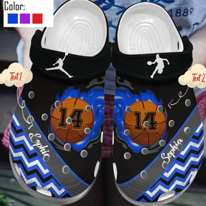 Clog Basketball Personalized Personalize Clog, Custom Name, Text, Fashion Style For Women, Men, Kid, Print 3D Just Wanna Play Basketball - Love Mine Gifts