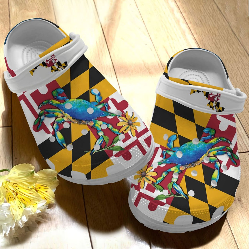 Clog Maryland Personalized Clog, Custom Name, Text Maryland Collection, Fashion Style For Women, Men, Kid, Print 3D - Love Mine Gifts