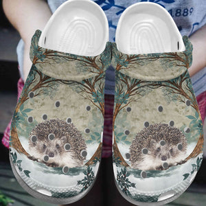 Clog Hedgehog Personalize Clog, Custom Name, Text, Fashion Style For Women, Men, Kid, Print 3D Cool Hedgehog - Love Mine Gifts