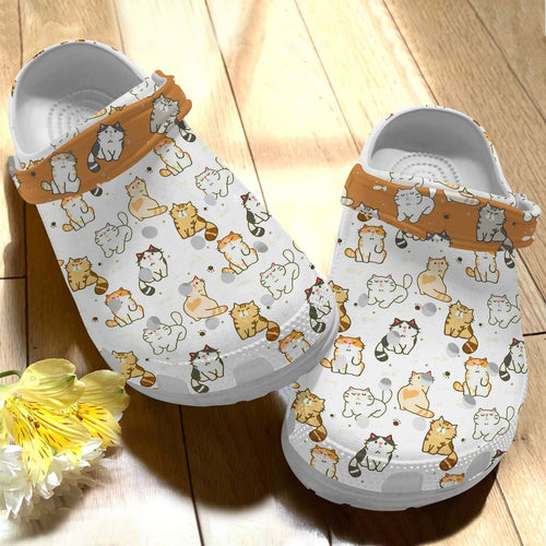 Clog Cat Personalized Clog, Custom Name, Text Cute Cats, Fashion Style For Women, Men, Kid, Print 3D - Love Mine Gifts