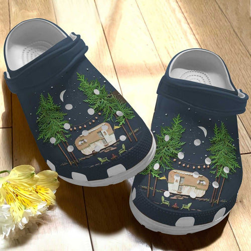 Clog Camping Personalized Clog, Custom Name, Text Camping Night, Fashion Style For Women, Men, Kid, Print 3D - Love Mine Gifts