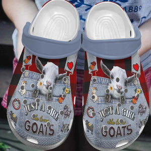 Clog Goat Personalize Clog, Custom Name, Text, Fashion Style For Women, Men, Kid, Print 3D Love Goats - Love Mine Gifts