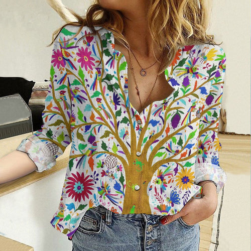 Casual T-shirt Otomi Tree Of Life Long Sleeve Casual Shirt Women, Men, Couple, Unisex - Love Mine Gifts