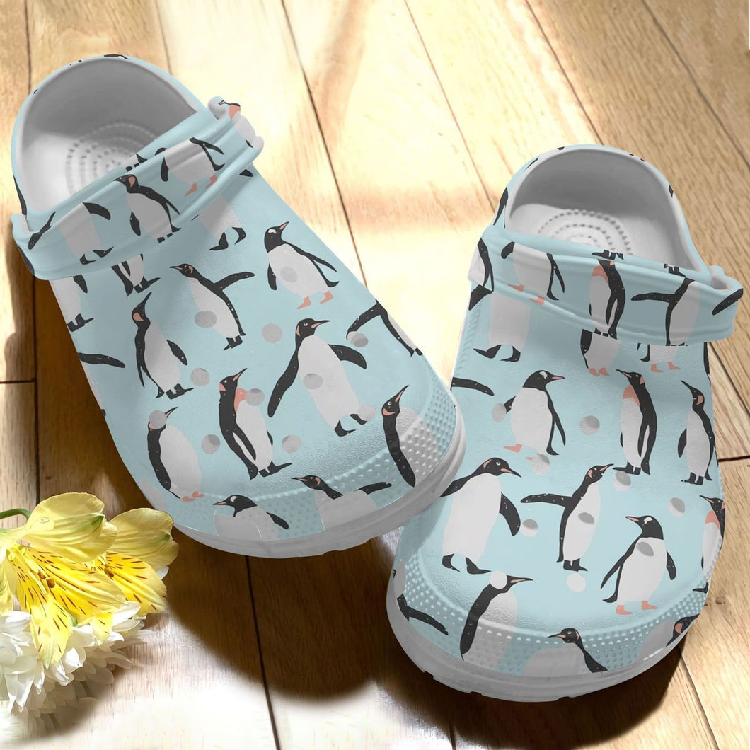 Clog Penguin Personalize Clog, Custom Name, Text, Fashion Style For Women, Men, Kid, Print 3D - Love Mine Gifts