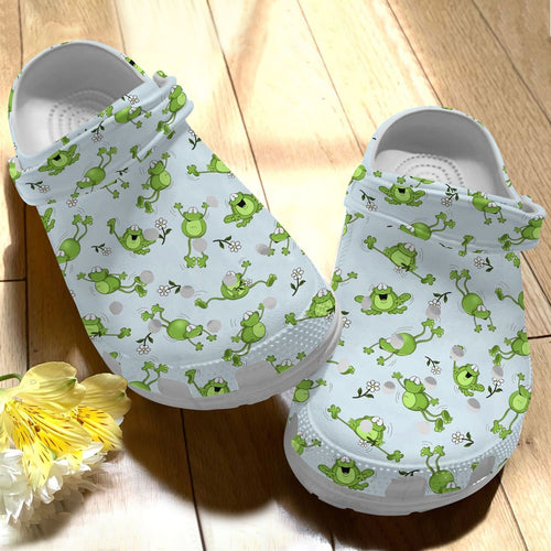 Clog Frog Personalize Clog, Custom Name, Text, Fashion Style For Women, Men, Kid, Print 3D - Love Mine Gifts