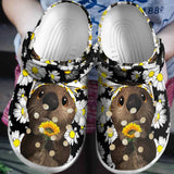 Clog Otter Personalized Clog, Custom Name, Text Otter Flower, Fashion Style For Women, Men, Kid, Print 3D - Love Mine Gifts