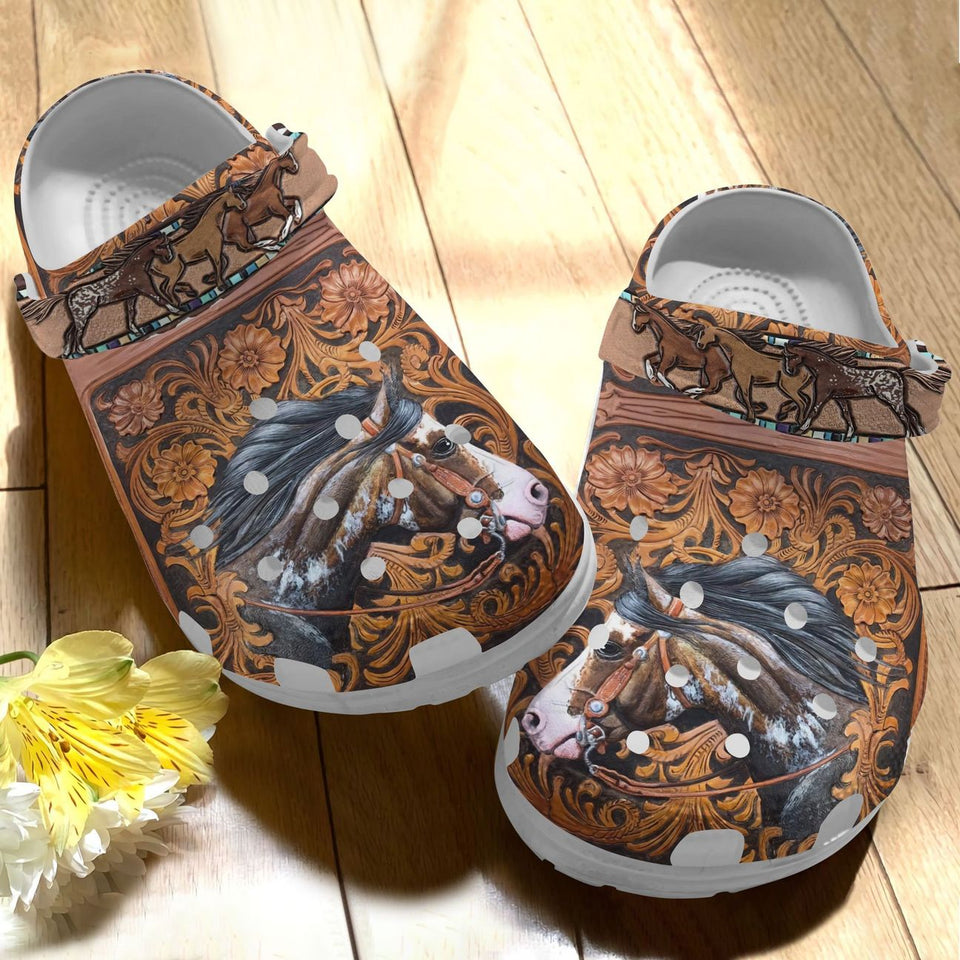 Clog Horse Personalized Clog, Custom Name, Text Be A Cowgirl, Fashion Style For Women, Men, Kid, Print 3D - Love Mine Gifts