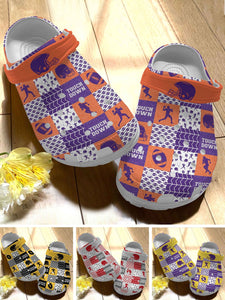 Clog Football Personalize Clog, Custom Name, Text, Fashion Style For Women, Men, Kid, Print 3D Touch Down - Love Mine Gifts