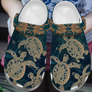 Clog Turtle Personalize Clog, Custom Name, Text, Fashion Style For Women, Men, Kid, Print 3D - Love Mine Gifts