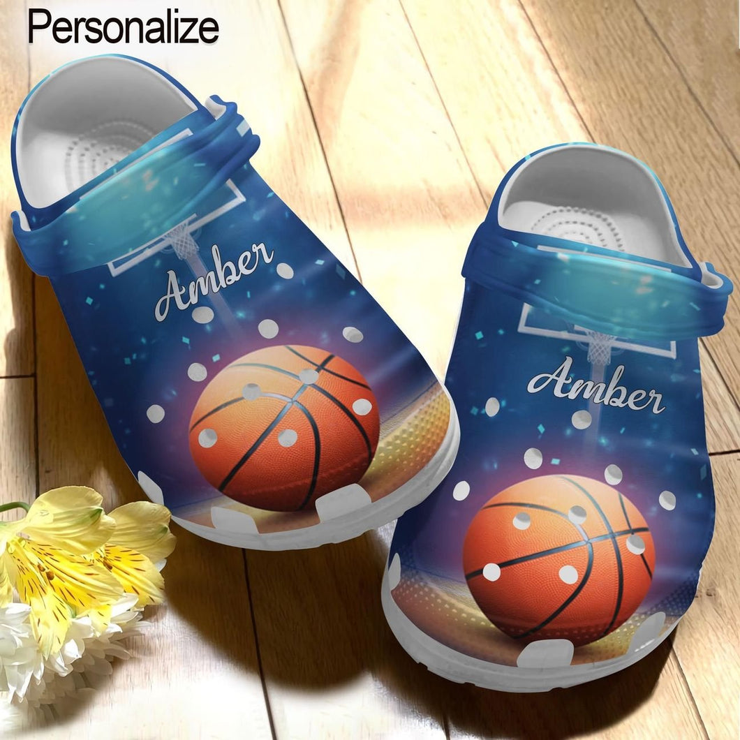 Clog Basketball Personalized Personalize Clog, Custom Name, Text, Fashion Style For Women, Men, Kid, Print 3D Love Basketball - Love Mine Gifts