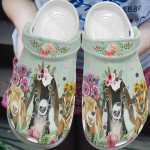 Clog Goat Personalize Clog, Custom Name, Text, Fashion Style For Women, Men, Kid, Print 3D Three Little Goats - Love Mine Gifts