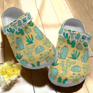 Clog Cactus Personalize Clog, Custom Name, Text, Fashion Style For Women, Men, Kid, Print 3D 6 Colors - Love Mine Gifts