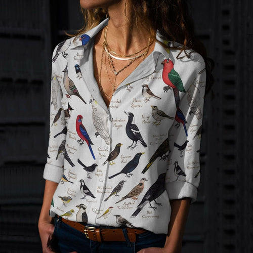 Australia Backyard Birds Cotton And Linen Casual Shirt For Men and Women, Unisex