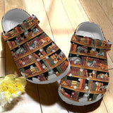 Clog Reading Personalize Clog, Custom Name, Text, Fashion Style For Women, Men, Kid, Print 3D Whitesole - Love Mine Gifts