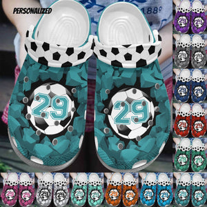 Soccer Personalized Personalize Clog, Custom Name, Text, Fashion Style For Women, Men, Kid, Print 3D Whitesole Soccer Is My Passion