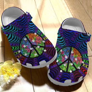 Clog Hippie Personalize Clog, Custom Name, Text, Fashion Style For Women, Men, Kid, Print 3D Hippie Lover 85 - Love Mine Gifts